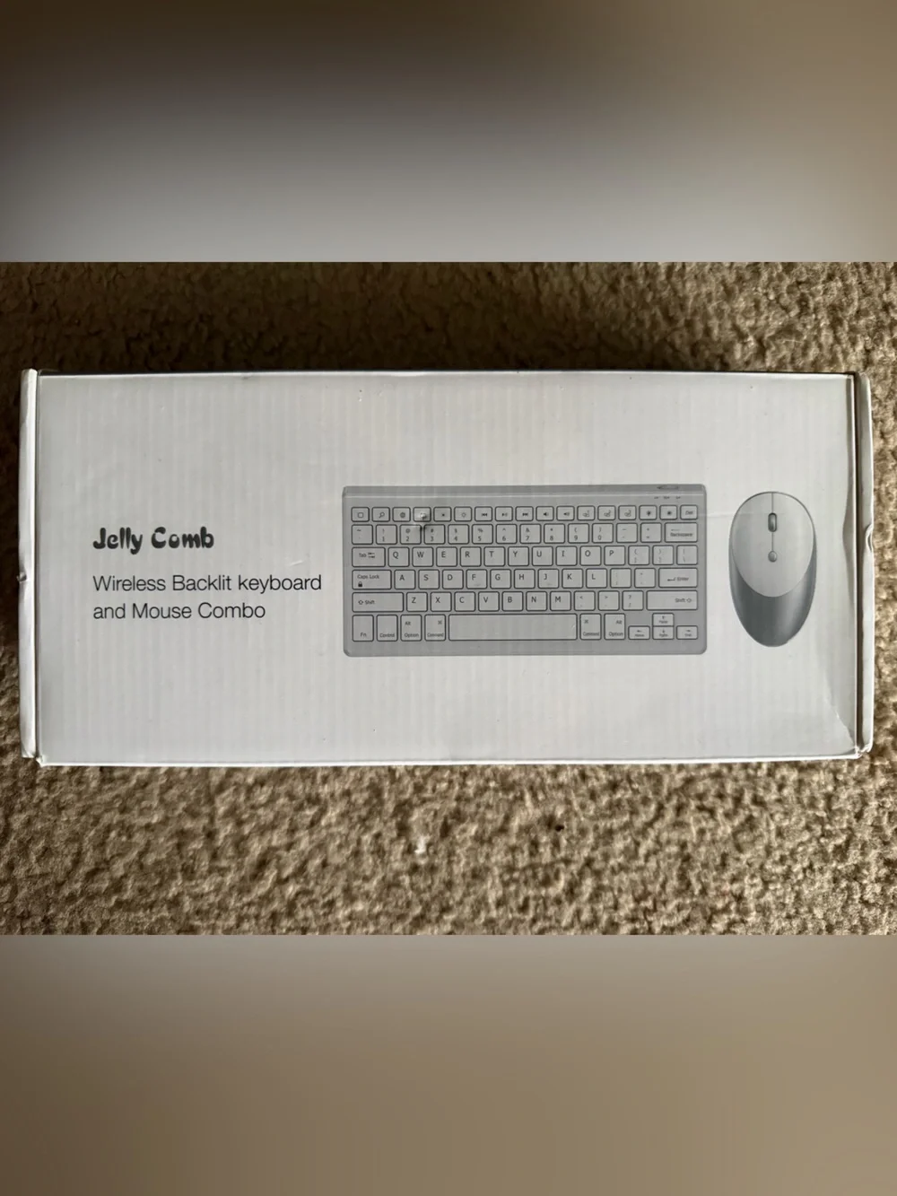 Wireless Backlit Keyboard and Mouse Combo - White
